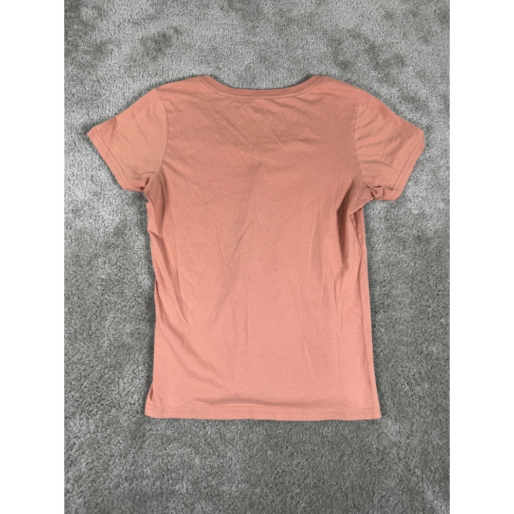 Pact Womens Organic Cotton V-Neck T-Shirt Terracotta Pink Short Sleeve XS - Picture 2 of 7